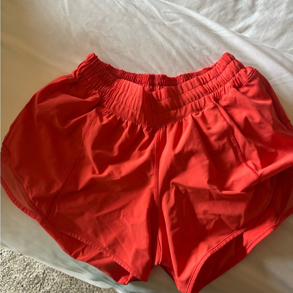 lululemon athletica hotty hot 4” inseam Bright orange/red Shorts